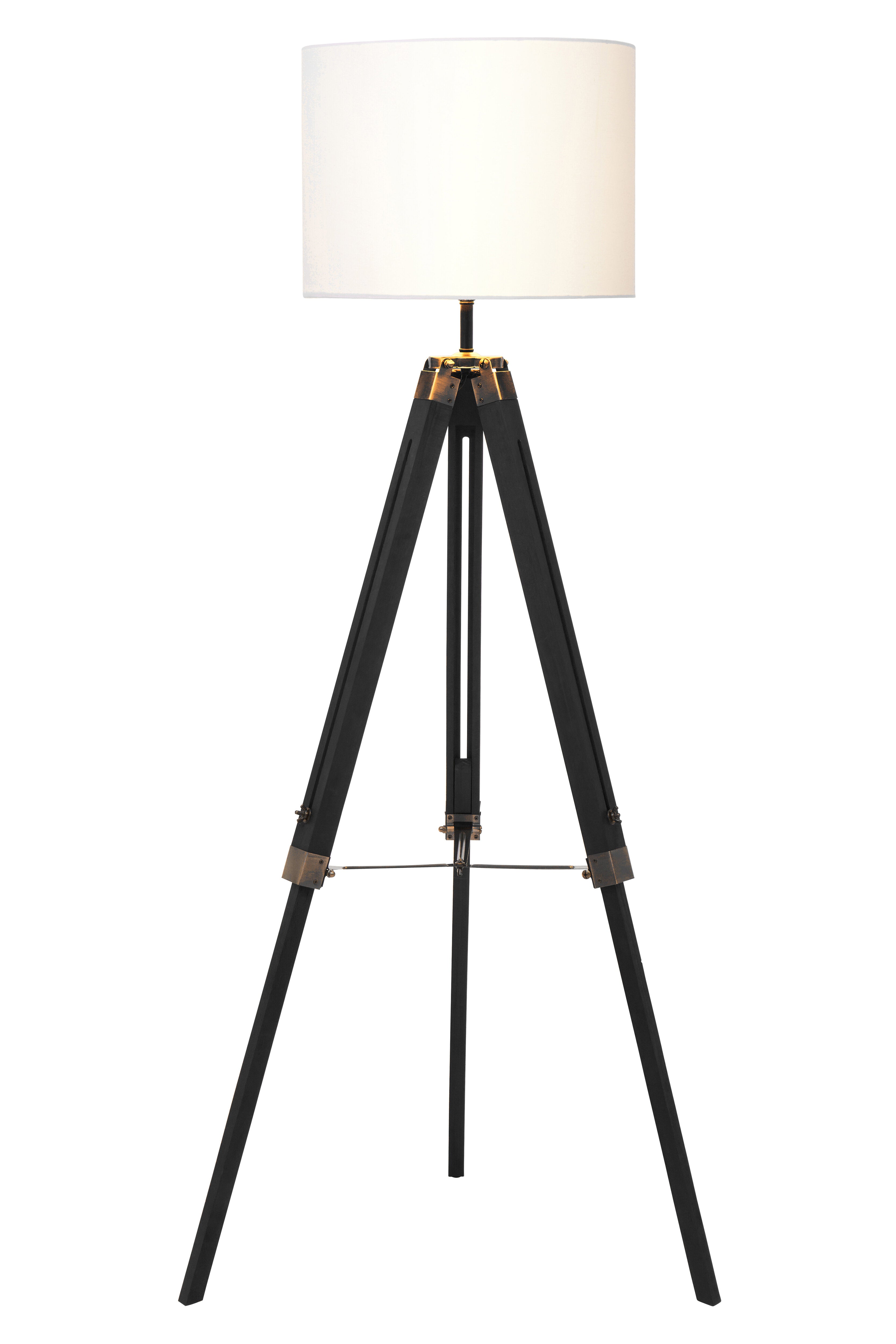 Chelsea Tripod Floor Lamp With Black Base